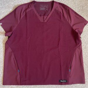 Women's FIGS Limited Edition Disney Capsule Scrub Top - Burgundy